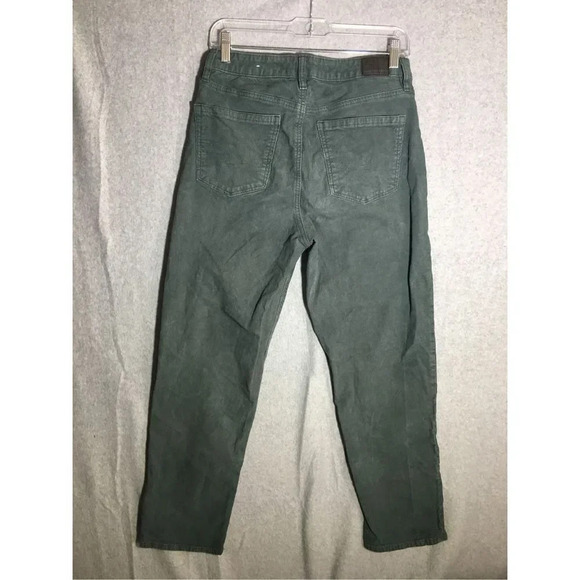 Womens American Eagle Jeans Mom Straight Leg Green Corduroy Pants Cottagecore - Picture 5 of 6